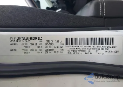 2014 Dodge Durango Citadel z USA, uszkodzony, nr VIN 1C4SDJET5EC336870